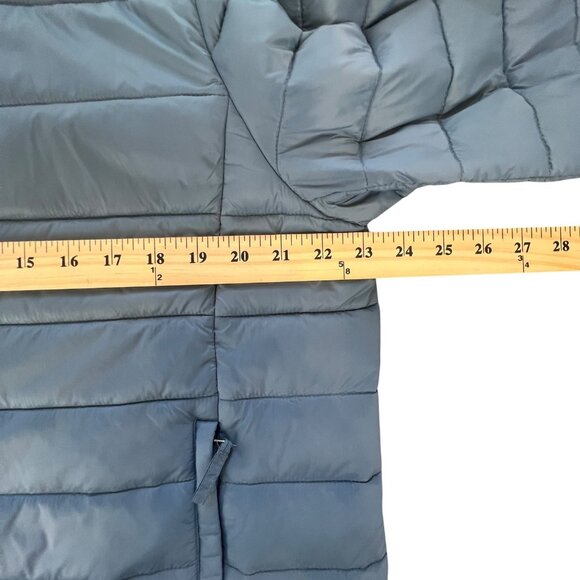 Essentials Mens LRG Jacket Blue Quilted Puffer Full Zip Lightweight Coat - Picture 9 of 11